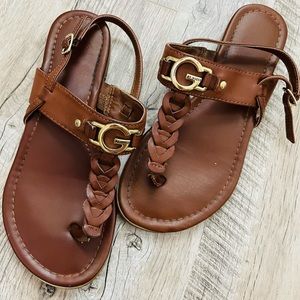 G By Guess Leather Sandals